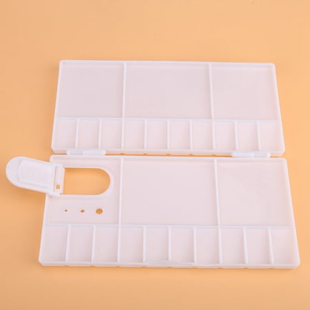 NFTIGB Foldable 24 Grids Artist Rectangle Plastic Palette Paint Tray Watercolor Box Oil Painting Tool For Adults And Kids 7.8 x 3.9 inches / 20 x 10 cm
