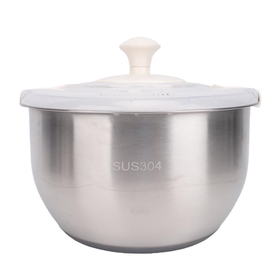 NFTIGB Fruit Washer 6L Stainless Steel PP Multifunctional Salad Dryer with Drainage Outlet Rotary Handle Kitchen Colander for Lettuce Vegetable Mixing Serving 10.2 inches / 26 cm