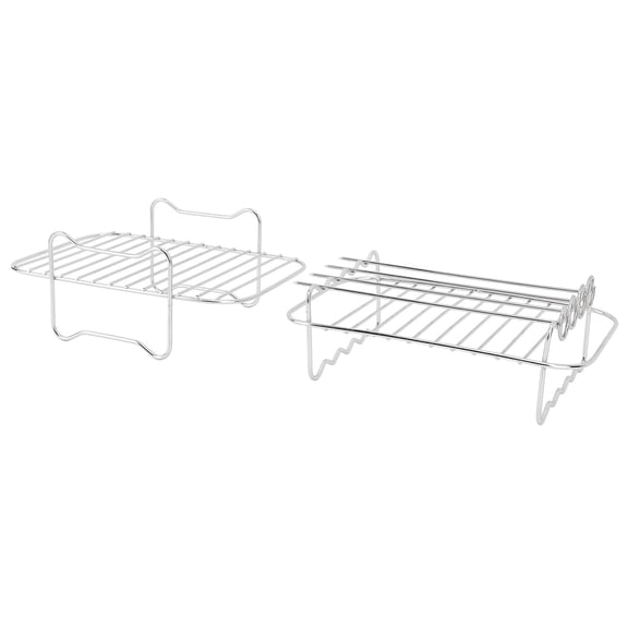 NFTIGB Fryer Rack Double Layer 304 Stainless Steel Rectangular with G Skewers Cooking Accessories (7.8 inches / 20 cm)