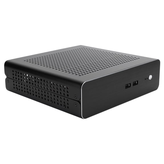 NFTIGB G60S HTPC Chassis Full Aluminum Mini-ITX Desktop Computer Case, Black USB 2.0 (9.84 in / 25 cm)