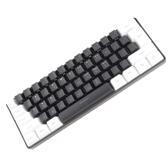 NFTIGB G61 Mini RGB Wired Gaming Keyboard LED Backlight 61 Keys Ergonomic Mechanical Feeling Compact Portable Waterproof Computer Keyboard for Office Business (11.36 inches / 28.85 cm, Black)