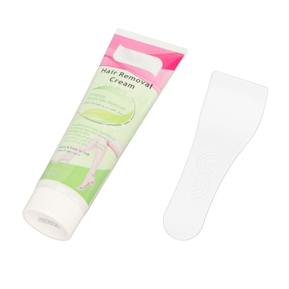 NFTIGB Gentle Hair Removal Cream for All Skin Types Universal Depilatory Paste for Underarms Legs Bikini Area Painless Effective Hair Eraser 100g / 3.53 oz with Scraping Spoon Green