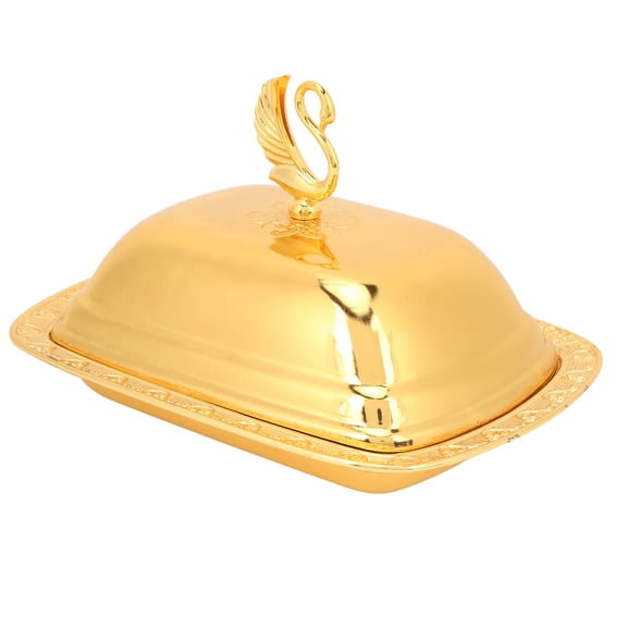 NFTIGB Gold Fruit Tray Elegant Rustproof Stainless Steel European Serving Dish With Lid For Kitchen Tables Desks Lounges Buffets Weddings Bars Centerpiece Decor