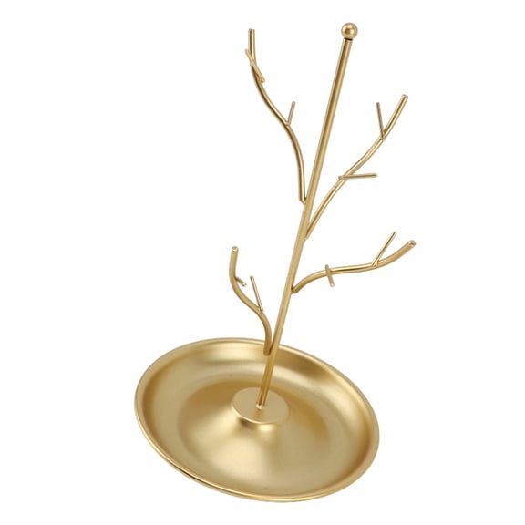 NFTIGB Gold Iron Jewelry Tree Stand Display Organizer Tower Rack for Necklaces Bracelets Earrings Rings Watches Keys Entryway Home Decor Hanging Storage Accessory Display Rack