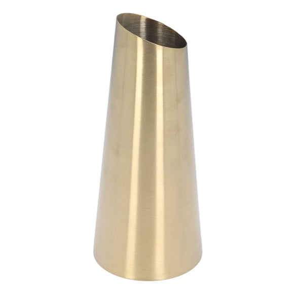 NFTIGB Gold Vase 304 Stainless Steel Conic Shape Narrow Mouth Simple Modern Style Desk Vase for Home Office Dormitory Desktop Decor, 7.80 inches / 19.8 cm
