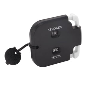 NFTIGB Golf Score Counter Plastic 2 Digits Stroke Putts Counting Clicker Auxiliary Zeroing Function For 2 Players, Black/White