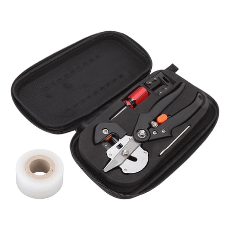 NFTIGB Grafting Shears Scissor Garden Pruner Fruit Tree Branch Cutter Tool Set with White Film, Screwdriver, Wrench, Replacement Blades and Storage Bag, Stainless Steel, 8.5 inches / 21.5 cm