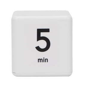 NFTIGB Gravity Sensor Flip Timer, Digital Cube Timer for Time Management & Study, 1-3-5-10 Minutes, White (3.15 in / 8 cm)