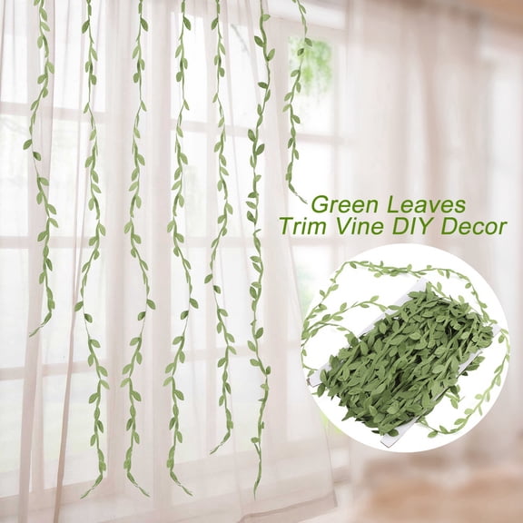 NFTIGB Green Leaves Leaf Trim Vine Wreath Party DIY Ornaments Wedding Party Home Decor Artificial Plants (40m / 131.23 ft)