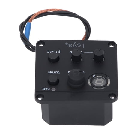 NFTIGB Guitar Pickup Preamp with Volume Bass Treble Phase Control, Onboard 7 Segment LED Tuner, Acoustic Guitar EQ Equalizer for ISYS Plus, 5.91 inches / 15.00 cm Length