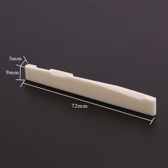 NFTIGB Guitar Saddle Nut Replacement Parts, White Cattle Bone Upper Lower Saddle Nut Set for 41 Inch Folk Acoustic Guitars, Improve Tone and Resonance, Portable and Easy to Use, 2 Pieces