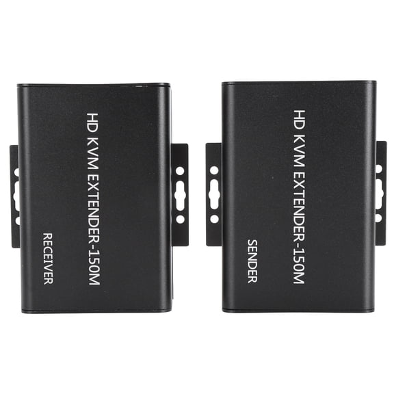 NFTIGB HD KVM Extender Full HD 1080P Uncompressed Transmission Over Single Cat 5e 6 Up to 150m Multimedia Interface Ethernet 100-240V EU Plug 9.06 inches / 23 cm