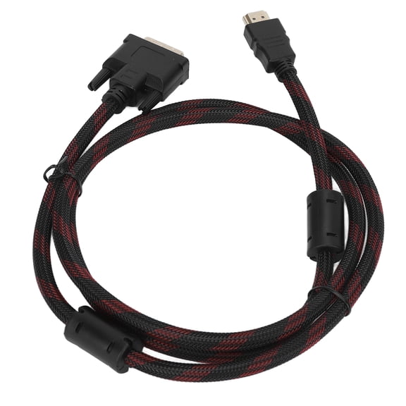 NFTIGB HD Multimedia Interface to DVI Cable DVI 24+1 to HD Interface Adapter PVC Woven Mesh 4.6 ft / 1.4 m