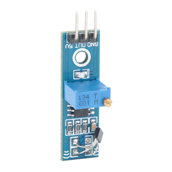 NFTIGB Hall Switch Magnetic Sensor Modules Speed Counter Detection for Intelligence Car 10PCS Kit, LM393 Chip 3144 Hall Sensor Probe, DC 5V Operating Voltage (1.4x0.4x0.4 inches / 35x10x10mm)