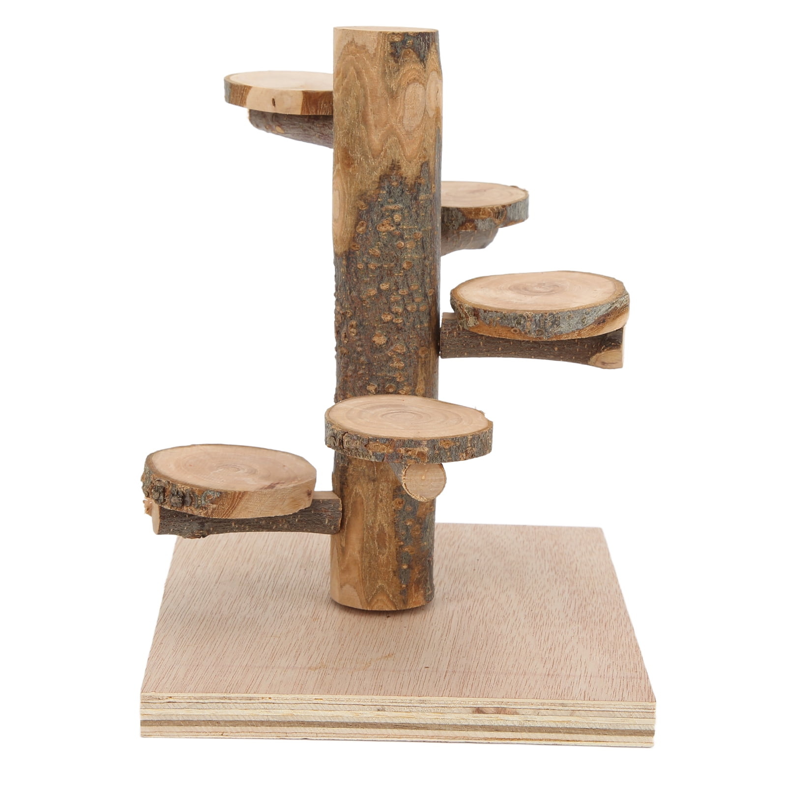 NFTIGB Hamster Climbing Wooden Stand Platform Rotating Activity Playground Toys for Mouse, Gerbil, Small Animals. 7.87 inches / 20 cm Length, Chewable Wood Material for Stress Relief
