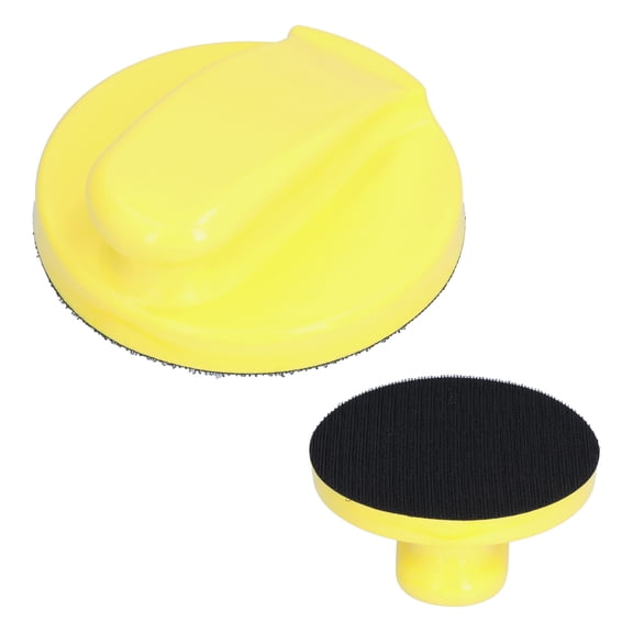NFTIGB Hand Sanding Block Round Long Handle Hook and Loop Handheld Sanding Pad for Auto Polishing Woodworking Crafts 125mm Mini Hand Sander Tool