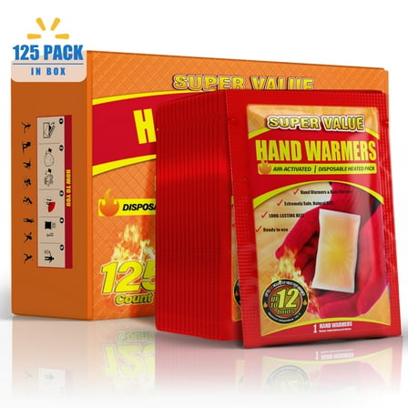 NFTIGB Hand Warmers Disposable 125 Pack, Long Lasting Safe Air Activated, up to 12 Hours of Heating