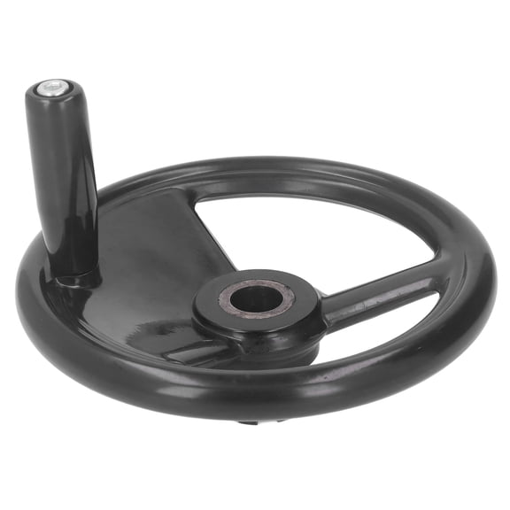 NFTIGB Hand Wheel 22x200mm (0.87x7.87 inches) Round Rim Engineering Plastics Machine Tool Handwheel with Handle for Lathes Milling Machines and Industrial Grinders Replacement Accessories