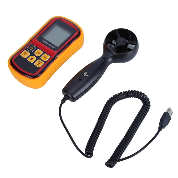 NFTIGB Handheld Digital Anemometer 8901 Air Velocity Wind Speed Meter with Backlight LCD Screen Split Windmill Gauge and Temperature Tester (0-45 m/s / 32-113F)