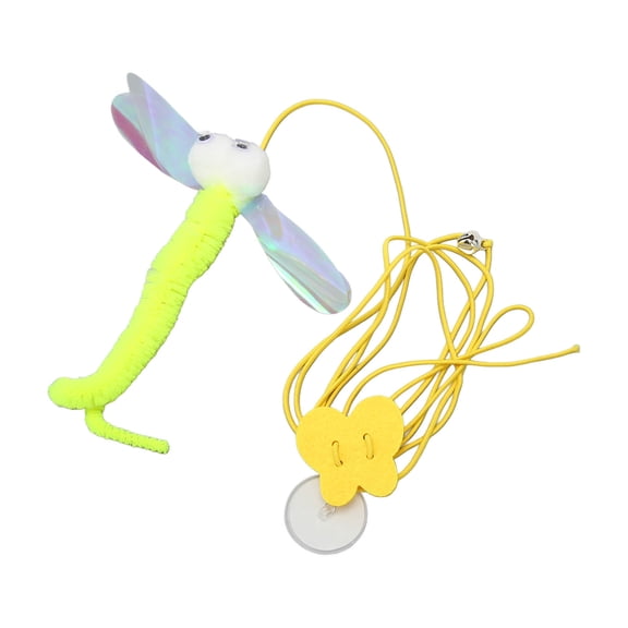 NFTIGB Hanging Door Cat Toy, Interactive Retractable Cat Teasing Toy with Elastic Rope & Ringing Bell for Kitten, Self Play Dragonfly Shape (12.00 x 10.00 x 3.00 inches / 30.5 x 25.4 x 7.6 cm)
