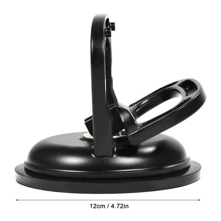 NFTIGB Heavy Duty Aluminum Alloy Single Plate Suction Cup Glass Lifter and Mover, Multipurpose Window Squeegee & Car Dent Repair Puller Pad Tool, Black (4.72 inches / 12 cm)
