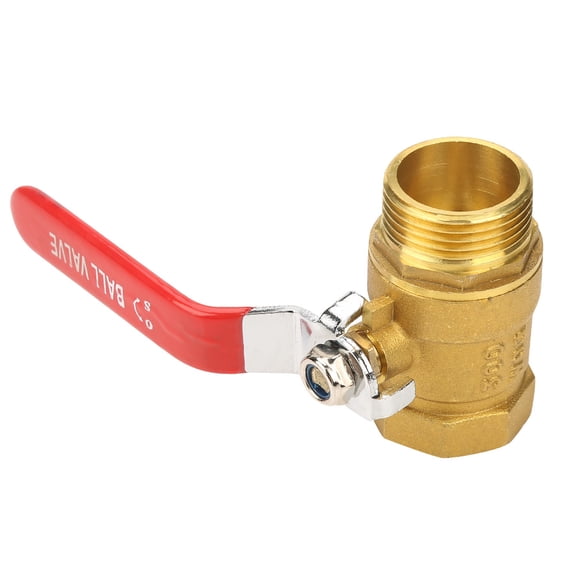 NFTIGB Heavy Duty Brass Pipe Ball Valve with Level Handle, Male and Female Thread 1" BSP DN25, Dual-Direction Flow Water Shut Off Control Valve for Industrial Plumbing, Gold