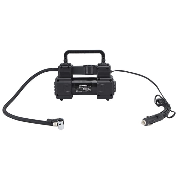 NFTIGB Heavy Duty Dual Cylinder Portable Air Compressor Pump, 12V DC Tire Inflator with LED Work Light for Car, Truck, SUV, RV, 120 PSI Max Pressure, 9.45 inches / 24 cm Length