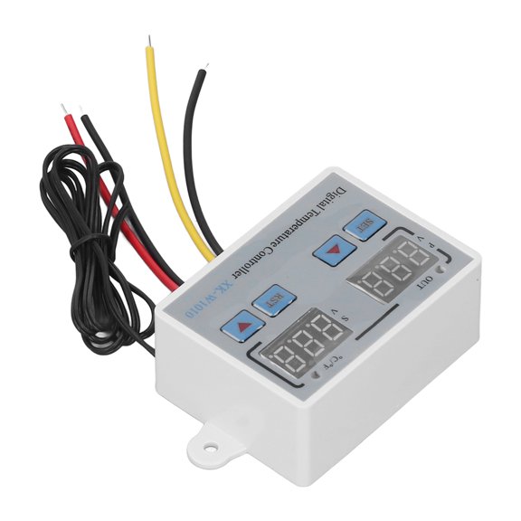 NFTIGB High Accuracy Digital Display Thermostat Miniature Temperature Control Board Function Switch with Advanced NTC Sensor 3.28 ft / 1.0 m Cable 12V Energy Saving Electronic Component Black