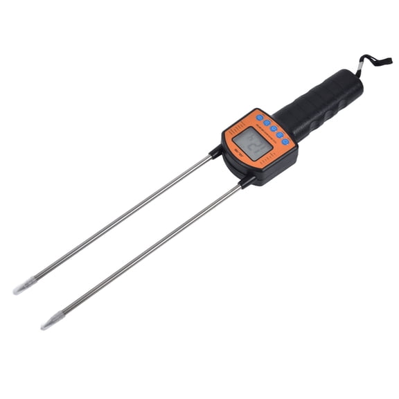 NFTIGB High Accuracy Digital Grain Moisture Tester Voice Prompt LCD Backlit Handheld Moisture Meter for Wheat Rice Corn Beans with Sturdy Anti Bending Carbon Steel Probe (19.68 inches / 50 cm)