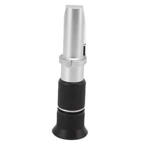 NFTIGB High Accuracy Refractometer 3 in 1 Brix Concentration Meter 0-32% Brix 0-140 Fruit Wine 0-27 Baume Scale Display with Automatic Temperature Compensation for Home and Industry 6.8 Inches