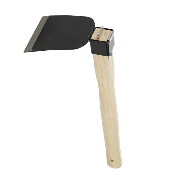 NFTIGB Hoe With Short Wooden Handle, Handheld Garden Dig Soil Tool, Great for Loosening or Weeding Soil, 14.96 inches / 38 cm