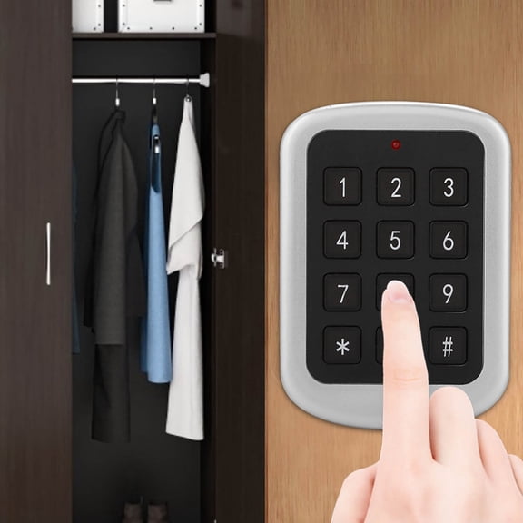 NFTIGB Home Security Electronic Password Code Lock for Wardrobe File Cabinet Drawer Locker, 5.5 inches / 14 cm, Black