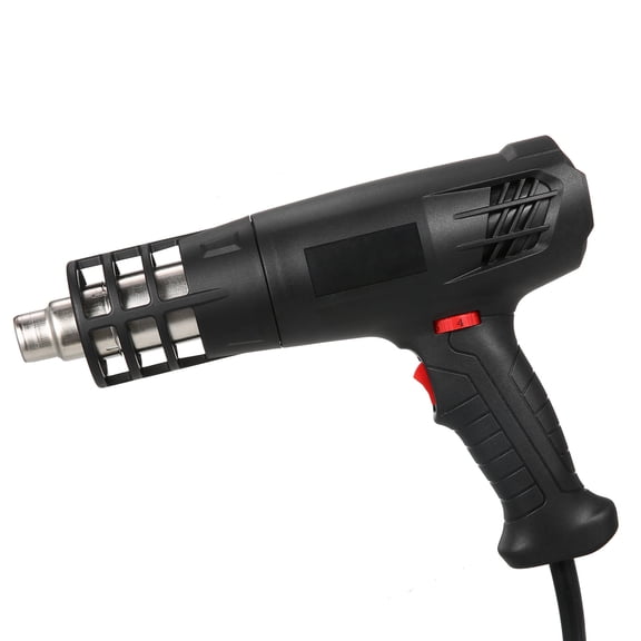 NFTIGB Hot Air Machine 1600-2000W Dual Temperature Heat Gun Kit Fast Heating Tool with 4 Nozzles for Crafts Shrink Tubing, Black, 110V (10.83 inches / 27.5 cm)