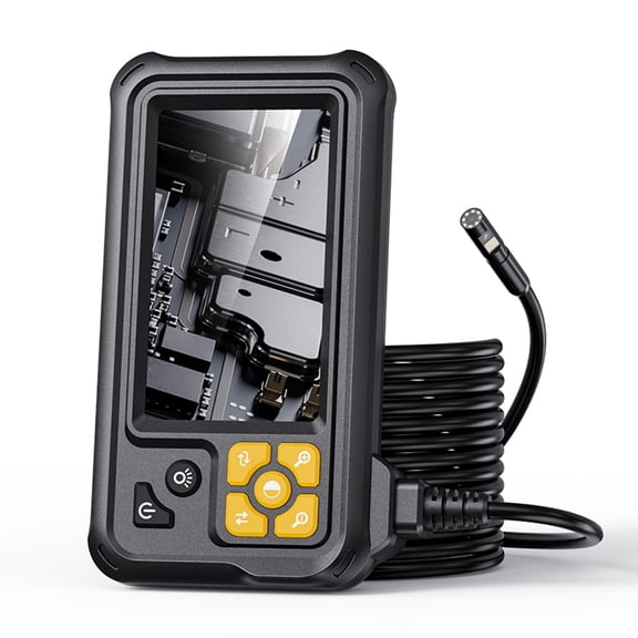 NFTIGB Industrial Endoscope with Light 8mm Dual Lens 1080P HD Borescope Camera 4.3in LCD IP67 Waterproof Sewer Drain Pipe Inspection Tool with 16.4ft Cable and Built-in Battery