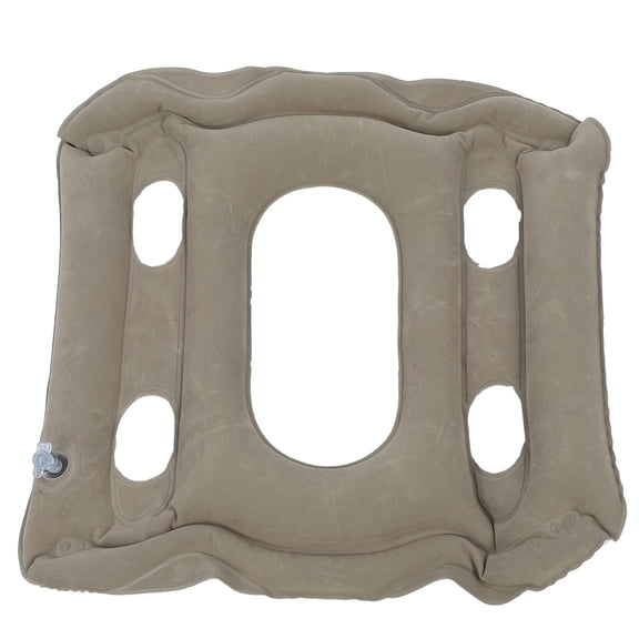NFTIGB Inflatable Seat Cushion Ventilation Holes PVC Flocking Blow Up Cushion for Office Chairs Car Seats Brown, 7.87 in / 20 cm