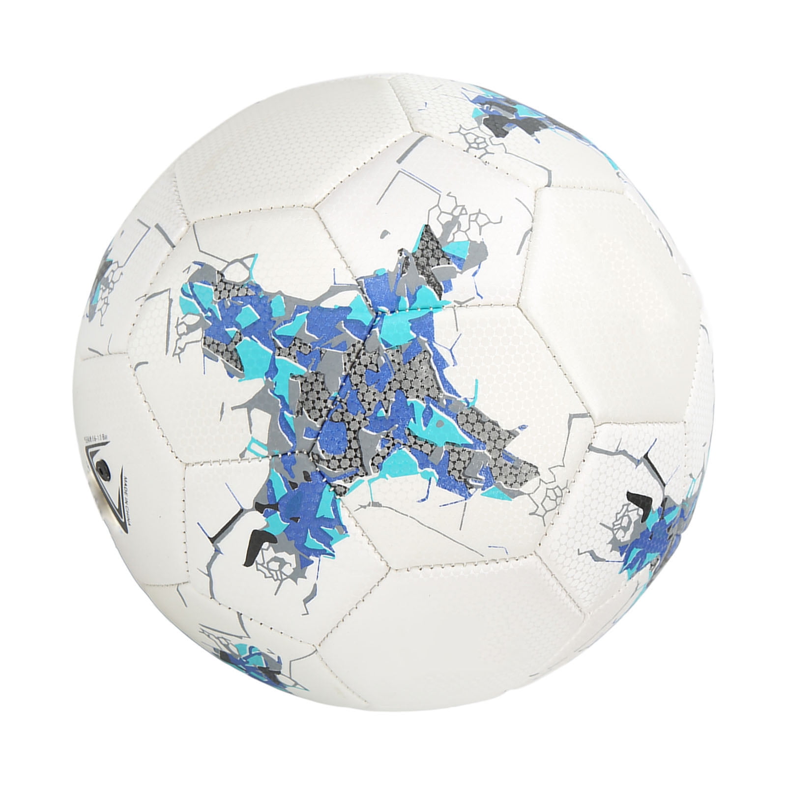 NFTIGB Inflatable Size 5 Soccer Ball, Premium Blue PU Leather for Youth and Adult Players, Durable Outdoor Match and Training Equipment (8.27 inches / 21 cm, Ships Deflated)