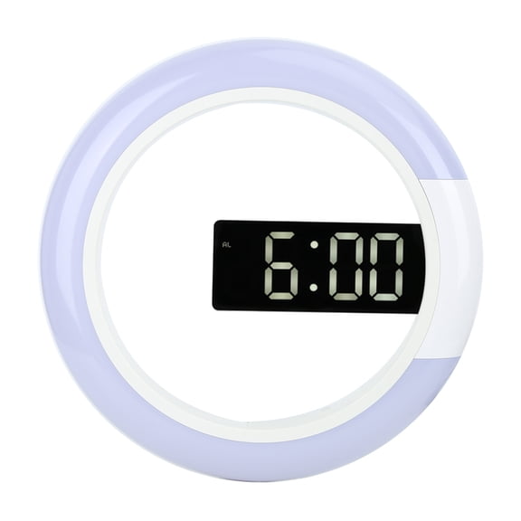 NFTIGB Innovative Modern Style LED Wall Clock Home Decoration with Alarm, Temperature, and Light Function - White (11.8 inches / 30 cm)