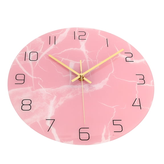 NFTIGB Innovative Pink Acrylic Wall Clock (11.8 in / 30 cm) with Silent Sweep Movement for Living Room, Bedroom & Home Decor