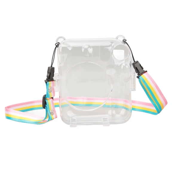 NFTIGB Instant Camera Shell Case PC Transparency Protective Cover with Adjustable Shoulder Strap for Mini 12