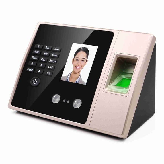 NFTIGB Intelligent Biometric Fingerprint Time Attendance Machine Face Password Employee Checking-in Clock HD Screen USB Access Control Multi-Language Free Software Small Business UK Plug (8.27 in)