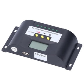 NFTIGB Intelligent Solar Charge Controller with Adjustable Timer Control Modes LCD Display for DC Loads 20A 12V/24V