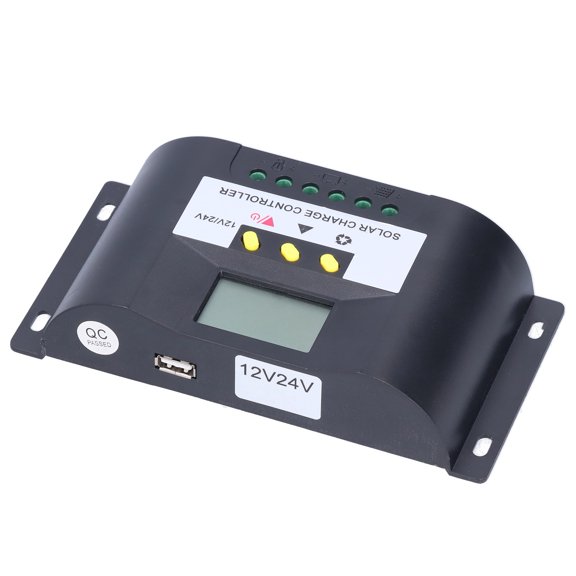 NFTIGB Intelligent Solar Charge Controller with Adjustable Timer Control Modes LCD Display for DC Loads 20A 12V/24V