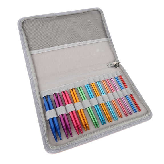 NFTIGB Interchangeable Circular Knitting Needles Set 52 Pieces Detachable Aluminum Round Needles with Storage Bag