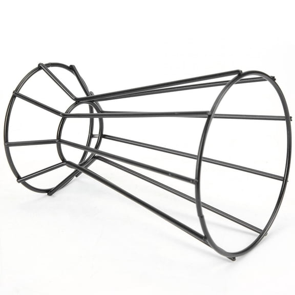 NFTIGB Iron Enneagon Tower Geometric Plant Stand, Rust-Resistant Garden Plant Rack for Air Plants, Black, 5.9 inches / 15 cm