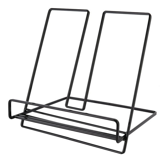 NFTIGB Iron Innovative Tabletop Book Shelf Rack Holder, Adjustable Tablet Computer Stand for Home Decoration (Black), Dimensions: 7.5 inches / 19.05 cm, Excellent Welding Technology, Multipurpose