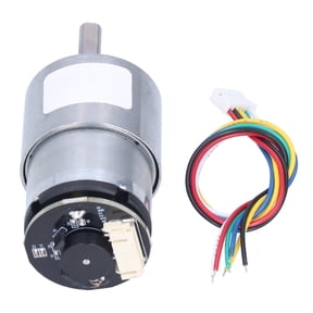 NFTIGB JGB37-520 Speed Reduction Gear Motor, 12V 37RPM Electric Micro DC Geared Motor with Encoder, 0.2 inches / 5.08 mm Shaft