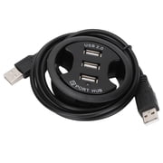 NFTIGB JK38h USB 2.0 Hub 3-Port Desktop Round Shape Docking Station 3.54 inches / 9 cm