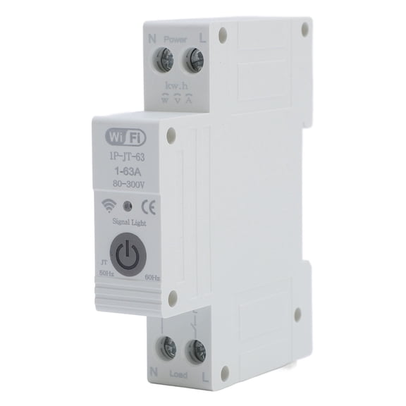 NFTIGB JT Type WIFI Metering Smart Circuit Breaker 1-63A Wireless Remote Control 80-300V Single Phase Switch Home Setup 9 inches / 22.86 cm