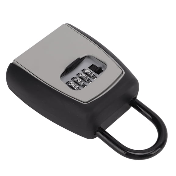NFTIGB Key Lock Box Hanging Portable Resettable 4-Digit Combination Password Lockbox for Home Warehouse Security Heavy-Duty Weather-Resistant Key Storage Case Box with Loop (6.69 inches / 17 cm)