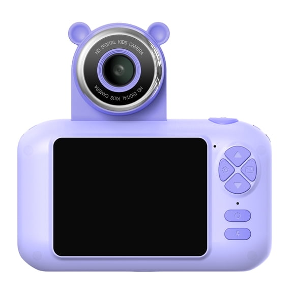 NFTIGB Kids Camera 1080P High-Clear Digital Camera with 180 Flip Lens 2.4 in / 6.1 cm Screen Video Recorder Cute MP3 Player for Boys & Girls Purple